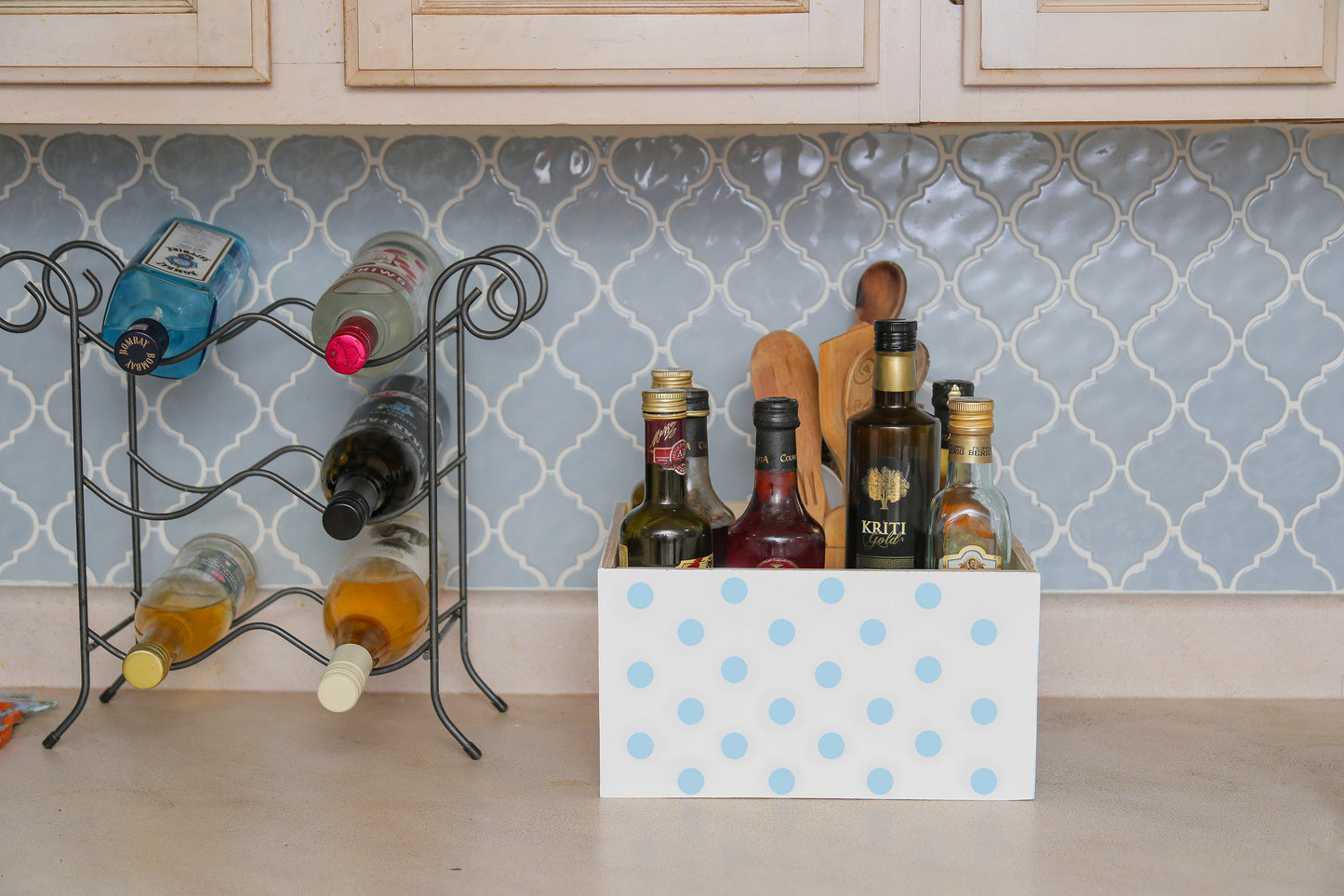 wooden box, open, primed white